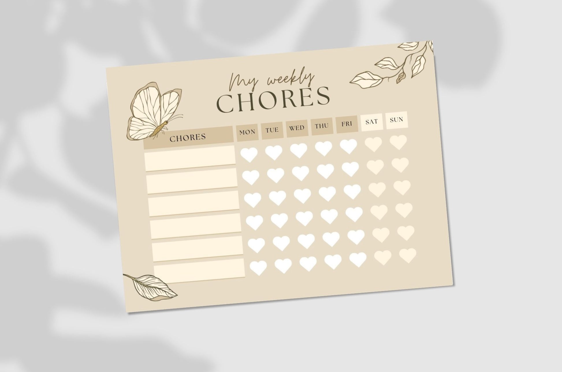 My Weekly Chore Chart