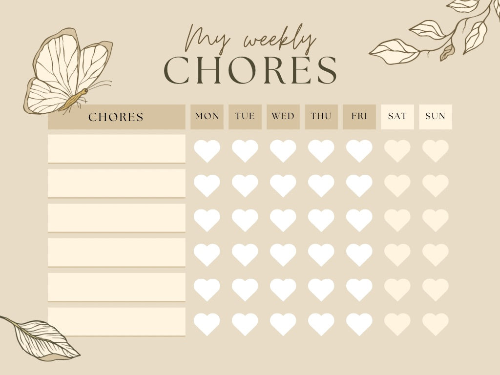 My Weekly Chore Chart