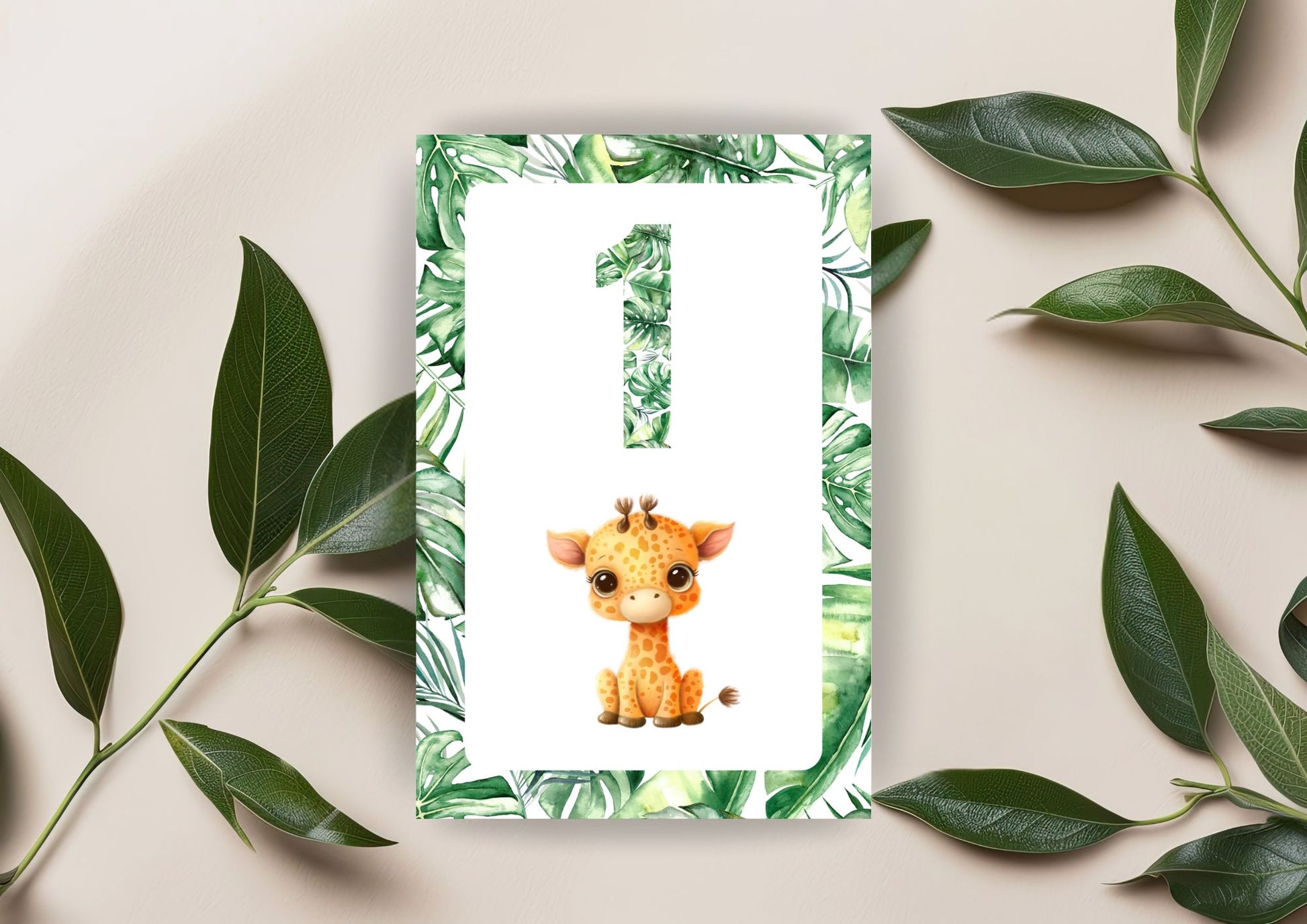 Zoo Animal Number Cards