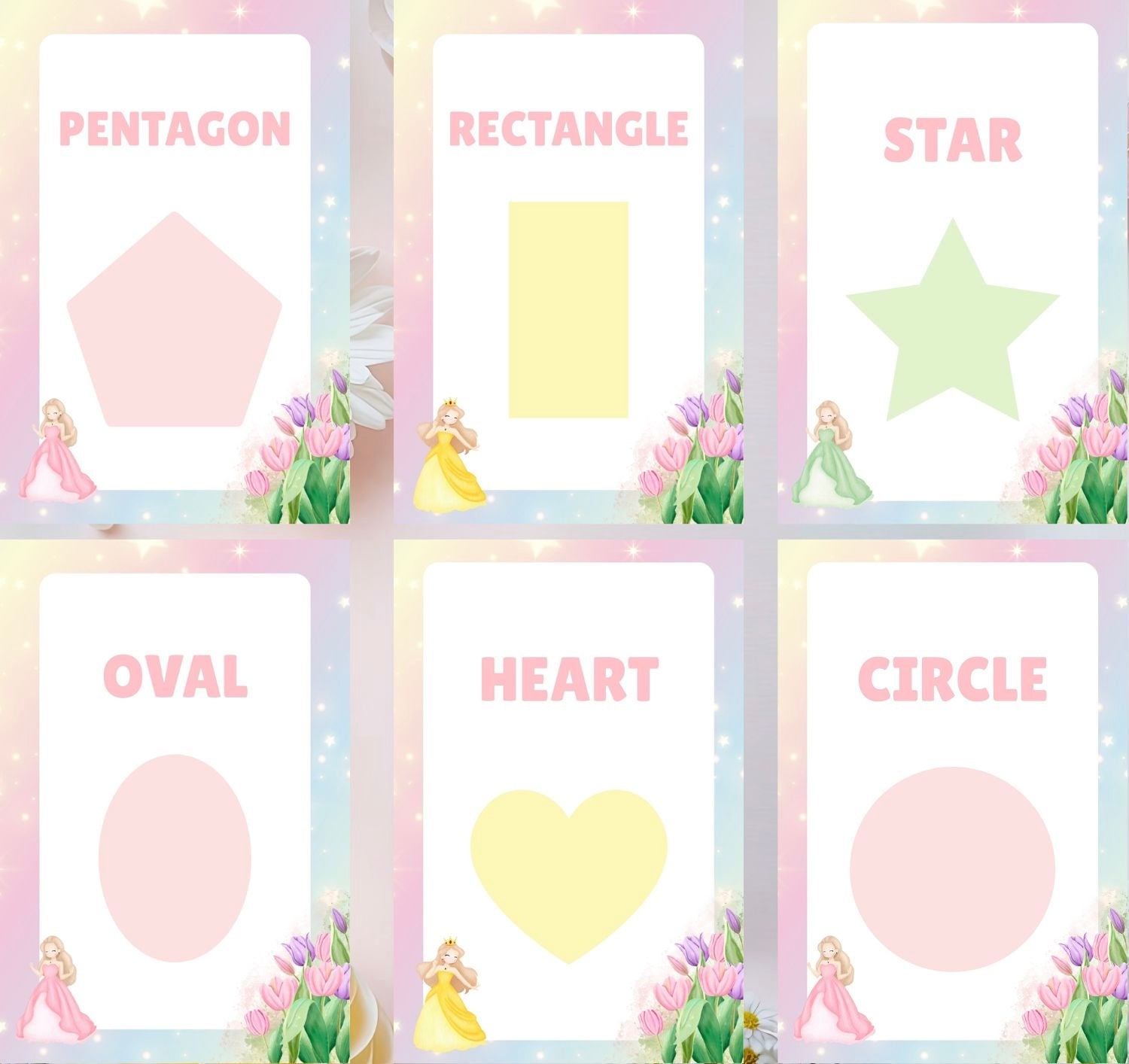 Princess Shape Cards