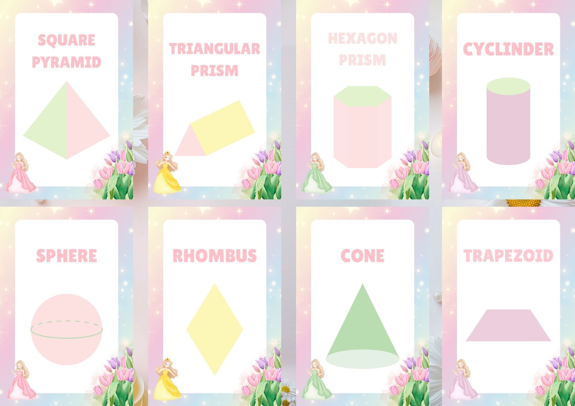 Princess Shape Cards