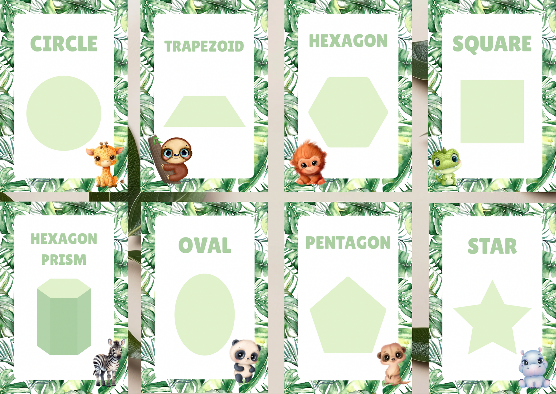 Jungle Shape Cards