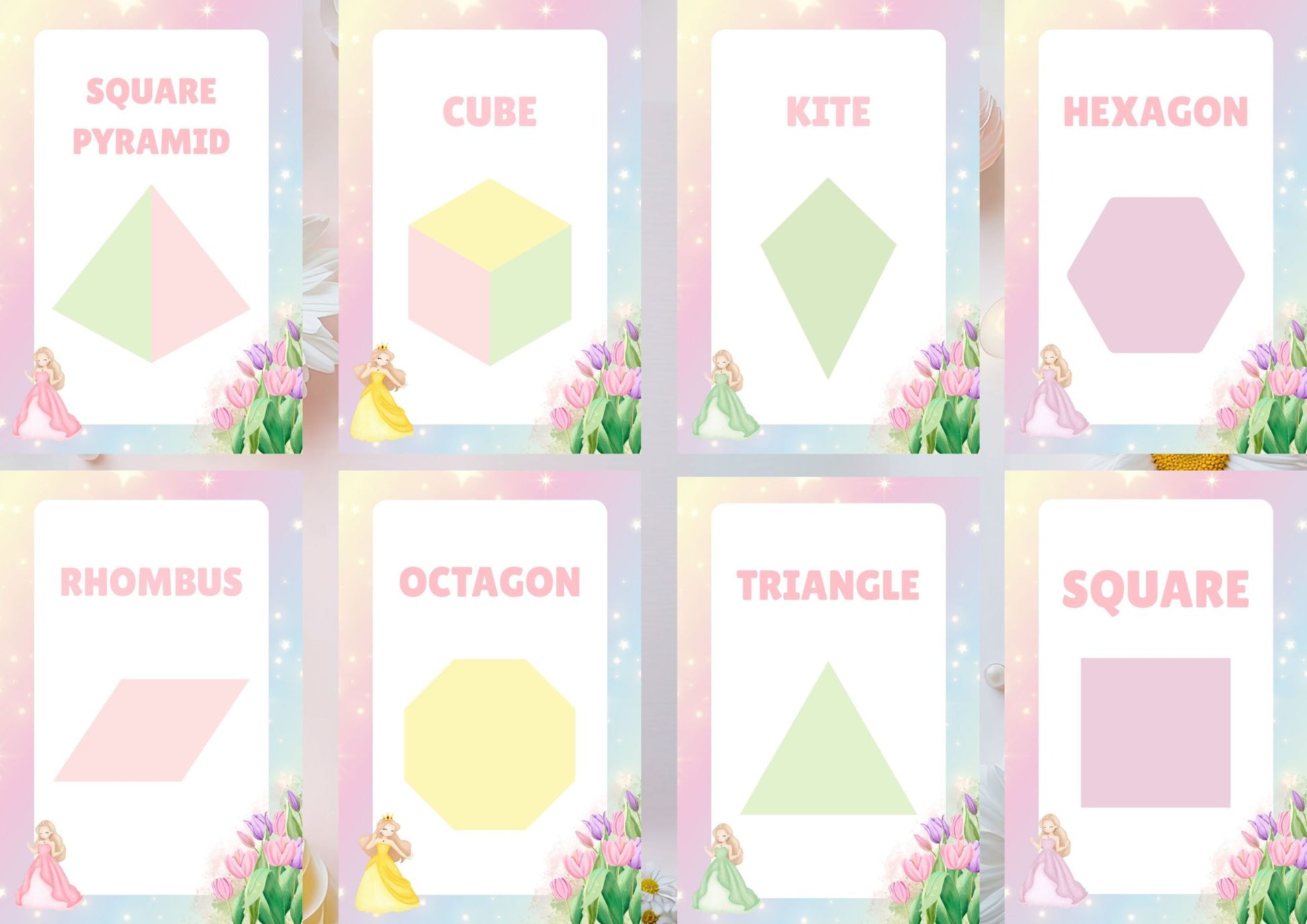 Princess Shape Cards