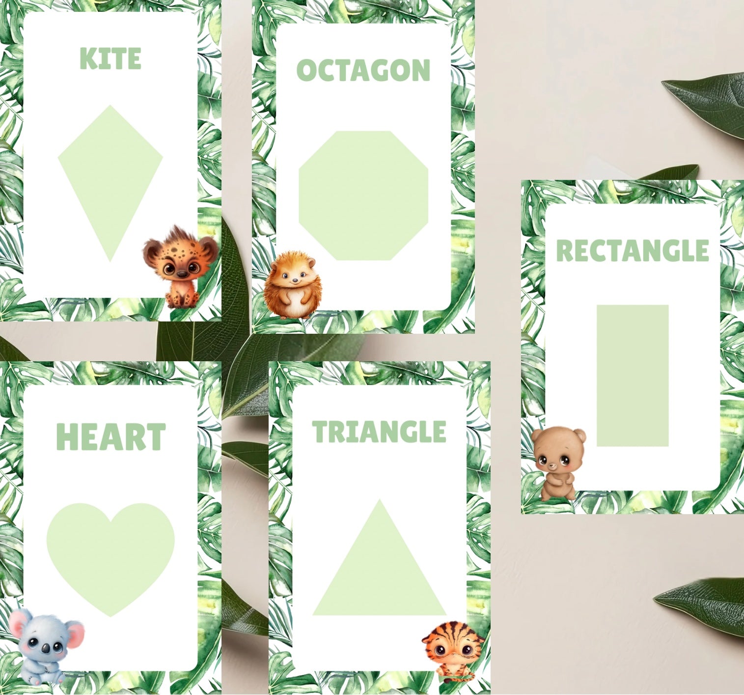 Jungle Shape Cards