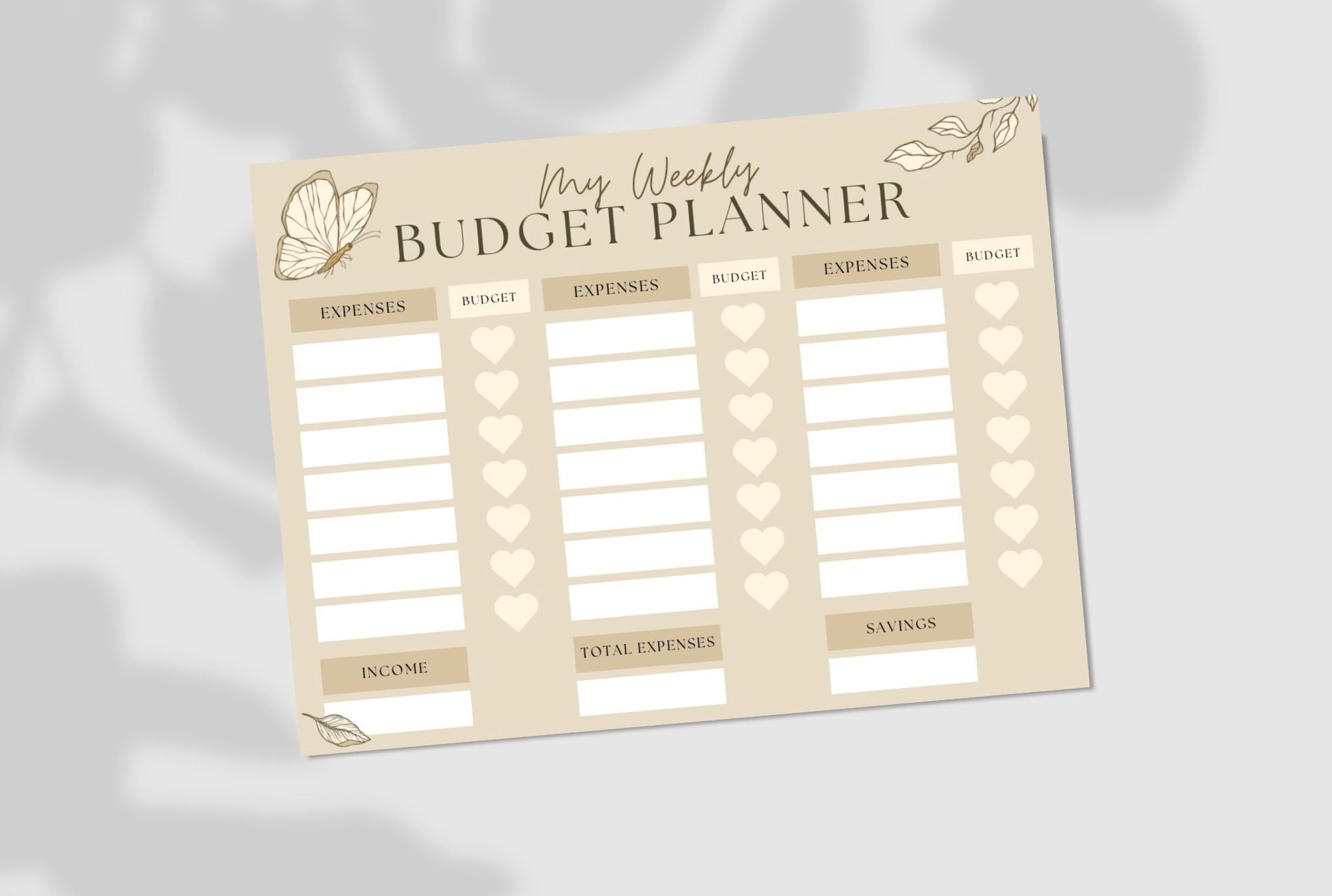 My Weekly Budget Planner (21 rows)