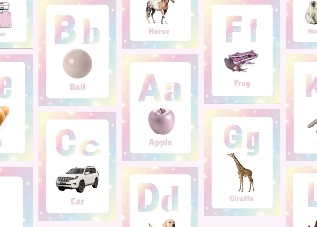 Rainbow Galaxy ABC Cards